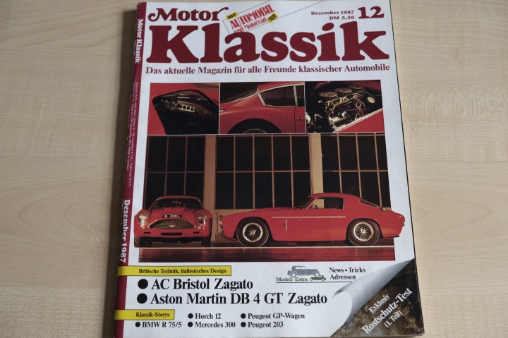 Deckblatt Motor Klassik (12/1987)